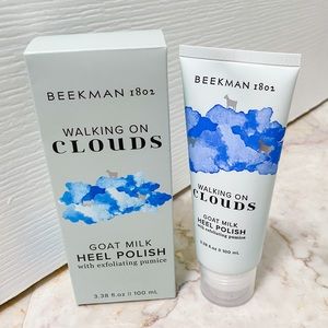 BRAND NEW Beekman Walking on Clouds Goat Milk Heel Polish w/ Exfoliating Pumice